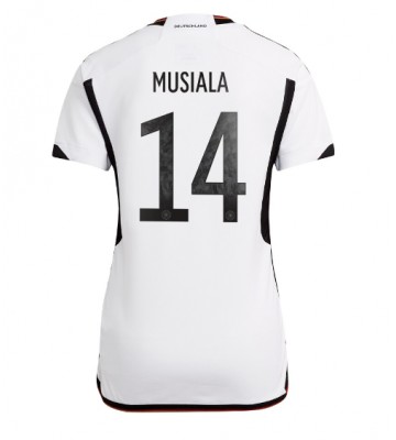 Tyskland Jamal Musiala #14 Hjemmebanetrøje Dame VM 2022 Kort ærmer